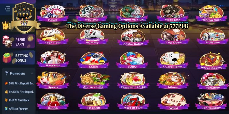 the-diverse-gaming-options-available-at-777pub